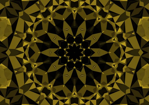 Ročník Dekorativní Pozadí Geometrickým Abstraktním Kaleidoskopickým Symetrickým Vzorem — Stock fotografie