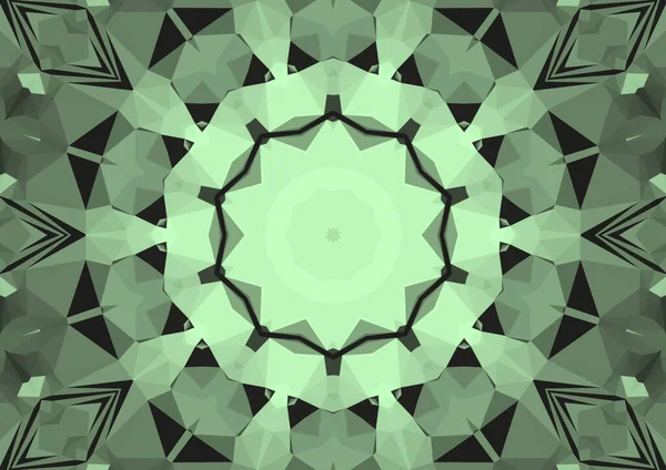 Vintage Decorative Background Geometric Abstract Kaleidoscopic Symmetrical Pattern — Stock Photo, Image