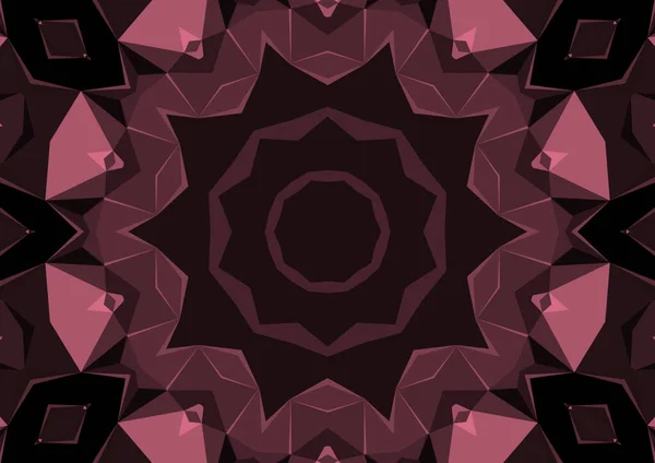 Vintage Dekorativen Hintergrund Mit Geometrischen Abstrakten Kaleidoskopischen Symmetrischen Muster — Stockfoto