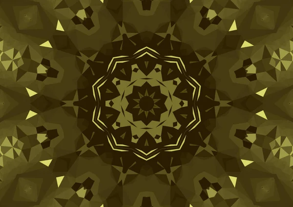 Vintage decorative background with geometric abstract kaleidoscopic symmetrical pattern