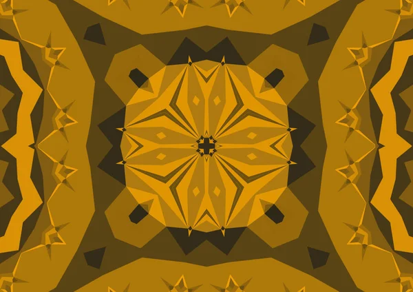 Vintage Dekorativen Hintergrund Mit Geometrischen Abstrakten Kaleidoskopischen Symmetrischen Muster — Stockfoto