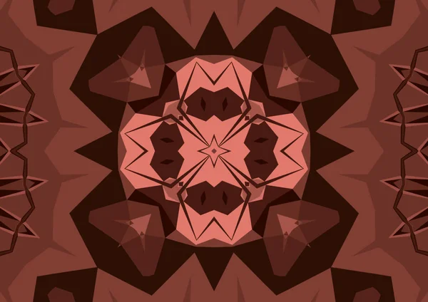 Ročník Dekorativní Pozadí Geometrickým Abstraktním Kaleidoskopickým Symetrickým Vzorem — Stock fotografie