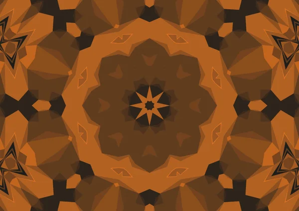 Vintage Dekorativen Hintergrund Mit Geometrischen Abstrakten Kaleidoskopischen Symmetrischen Muster — Stockfoto