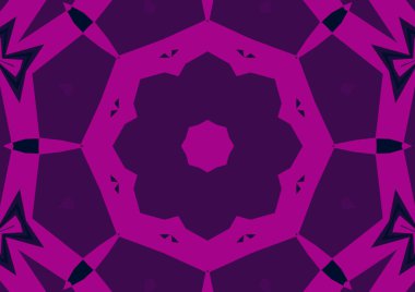 Geometrik soyut kaleydoskopik simetrik desenli klasik dekoratif arkaplan