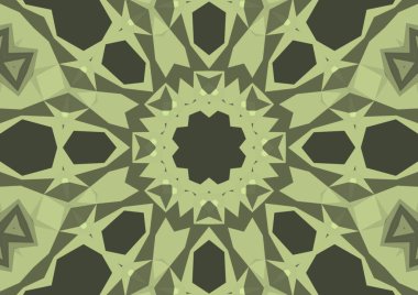 Geometrik soyut kaleydoskopik simetrik desenli klasik dekoratif arkaplan
