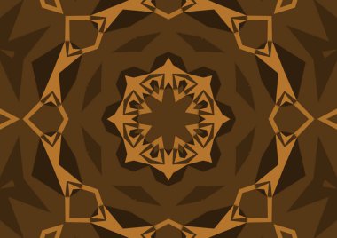 Geometrik soyut kaleydoskopik simetrik desenli klasik dekoratif arkaplan