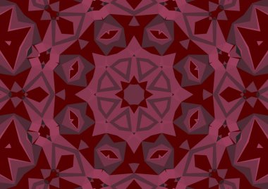 Geometrik soyut kaleydoskopik simetrik desenli klasik dekoratif arkaplan