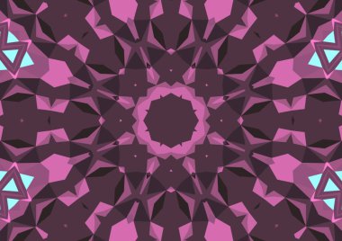 Geometrik soyut kaleydoskopik simetrik desenli klasik dekoratif arkaplan