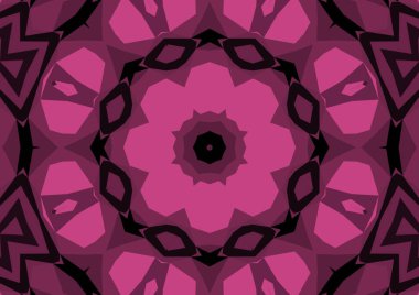 Geometrik soyut kaleydoskopik simetrik desenli klasik dekoratif arkaplan