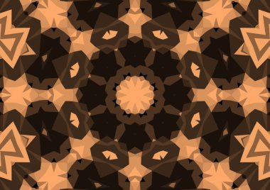 Geometrik soyut kaleydoskopik simetrik desenli klasik dekoratif arkaplan