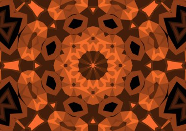 Geometrik soyut kaleydoskopik simetrik desenli klasik dekoratif arkaplan