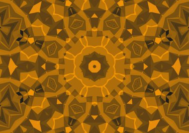 Geometrik soyut kaleydoskopik simetrik desenli klasik dekoratif arkaplan