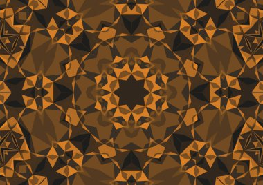 Geometrik soyut kaleydoskopik simetrik desenli klasik dekoratif arkaplan