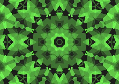 Geometrik soyut kaleydoskopik simetrik desenli klasik dekoratif arkaplan