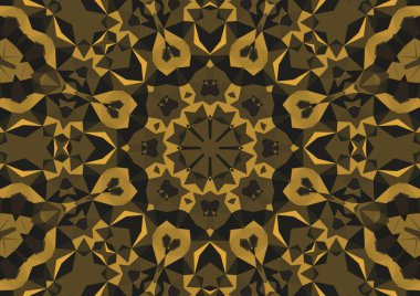 Geometrik soyut kaleydoskopik simetrik desenli klasik dekoratif arkaplan