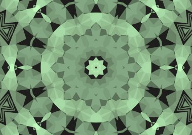 Geometrik soyut kaleydoskopik simetrik desenli klasik dekoratif arkaplan