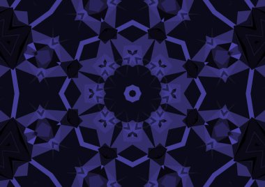 Geometrik soyut kaleydoskopik simetrik desenli klasik dekoratif arkaplan