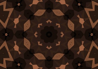 Geometrik soyut kaleydoskopik simetrik desenli klasik dekoratif arkaplan