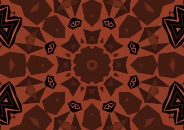 Geometrik soyut kaleydoskopik simetrik desenli klasik dekoratif arkaplan