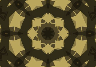 Geometrik soyut kaleydoskopik simetrik desenli klasik dekoratif arkaplan