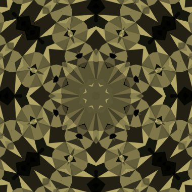 Geometrik soyut kaleydoskopik simetrik desenli klasik dekoratif arkaplan