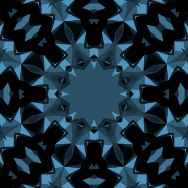 Geometrik soyut kaleydoskopik simetrik desenli klasik dekoratif arkaplan
