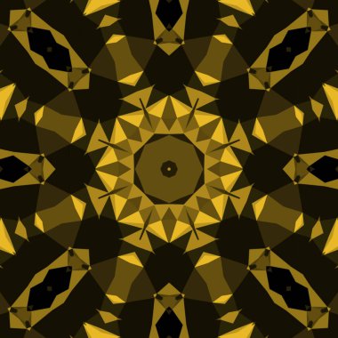 Geometrik soyut kaleydoskopik simetrik desenli klasik dekoratif arkaplan