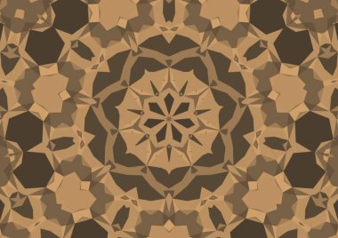 Geometrik soyut kaleydoskopik simetrik desenli klasik dekoratif arkaplan