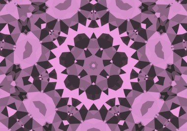 Geometrik soyut kaleydoskopik simetrik desenli klasik dekoratif arkaplan