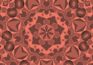 Geometrik soyut kaleydoskopik simetrik desenli klasik dekoratif arkaplan