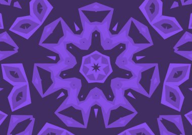 Geometrik soyut kaleydoskopik simetrik desenli klasik dekoratif arkaplan