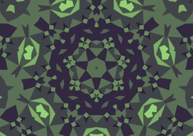 Geometrik soyut kaleydoskopik simetrik desenli klasik dekoratif arkaplan