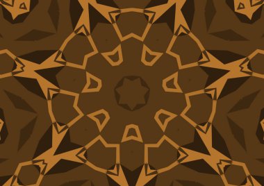 Geometrik soyut kaleydoskopik simetrik desenli klasik dekoratif arkaplan