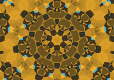 Geometrik soyut kaleydoskopik simetrik desenli klasik dekoratif arkaplan