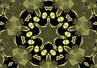 Geometrik soyut kaleydoskopik simetrik desenli klasik dekoratif arkaplan