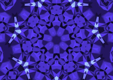 Geometrik soyut kaleydoskopik simetrik desenli klasik dekoratif arkaplan