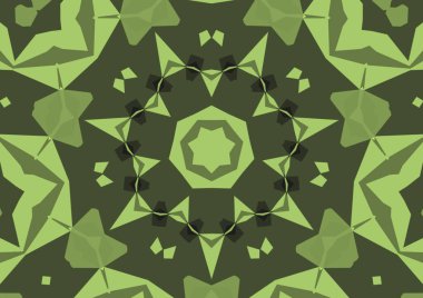 Geometrik soyut kaleydoskopik simetrik desenli klasik dekoratif arkaplan