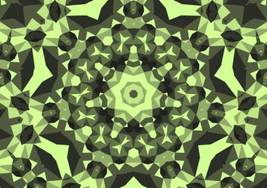 Geometrik soyut kaleydoskopik simetrik desenli klasik dekoratif arkaplan