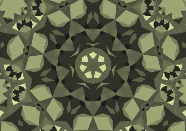 Geometrik soyut kaleydoskopik simetrik desenli klasik dekoratif arkaplan