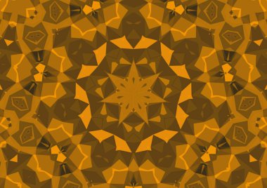 Geometrik soyut kaleydoskopik simetrik desenli klasik dekoratif arkaplan