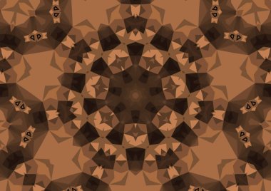 Geometrik soyut kaleydoskopik simetrik desenli klasik dekoratif arkaplan