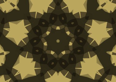 Geometrik soyut kaleydoskopik simetrik desenli klasik dekoratif arkaplan