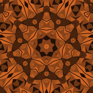 Geometrik soyut kaleydoskopik simetrik desenli klasik dekoratif arkaplan