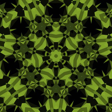 Geometrik soyut kaleydoskopik simetrik desenli klasik dekoratif arkaplan