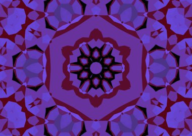 Geometrik soyut kaleydoskopik simetrik desenli klasik dekoratif arkaplan