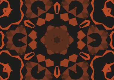 Geometrik soyut kaleydoskopik simetrik desenli klasik dekoratif arkaplan