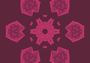 Geometrik soyut kaleydoskopik simetrik desenli klasik dekoratif arkaplan