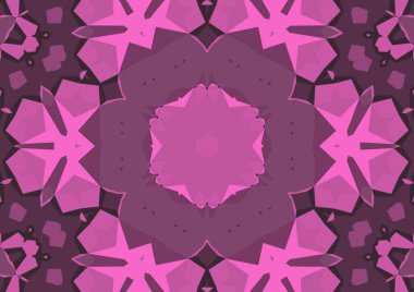 Geometrik soyut kaleydoskopik simetrik desenli klasik dekoratif arkaplan
