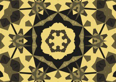 Geometrik soyut kaleydoskopik simetrik desenli klasik dekoratif arkaplan