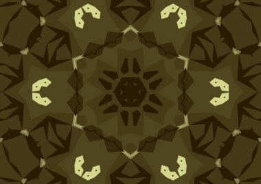 Geometrik soyut kaleydoskopik simetrik desenli klasik dekoratif arkaplan